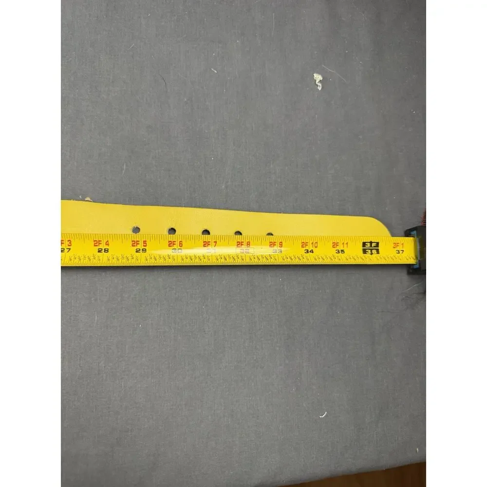 Vintage Omega Yellow Leather Statement Belt SizeML 4735